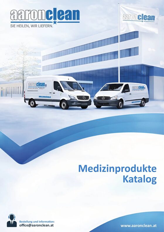 Titelseite des aaronclean Medizinproduktekatalogs